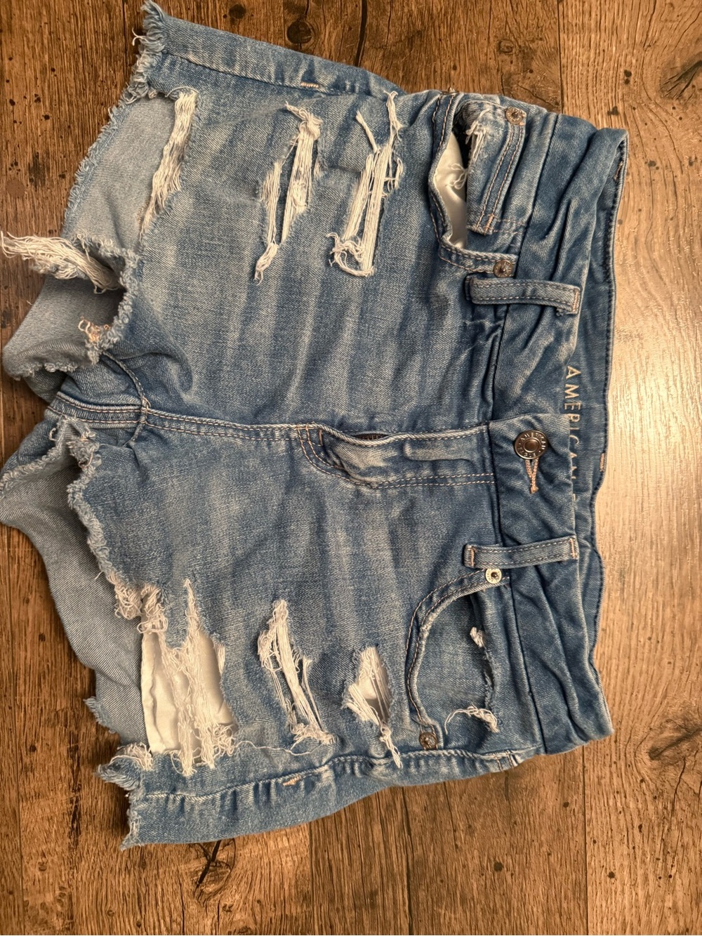 American Eagle Light Blue Stretch Denim Shorts
